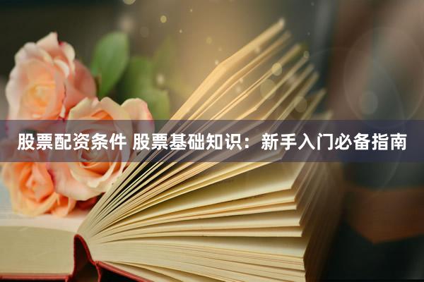 股票配资条件 股票基础知识：新手入门必备指南