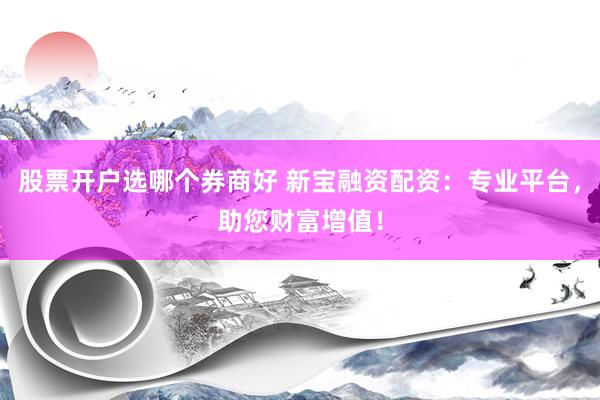 股票开户选哪个券商好 新宝融资配资：专业平台，助您财富增值！