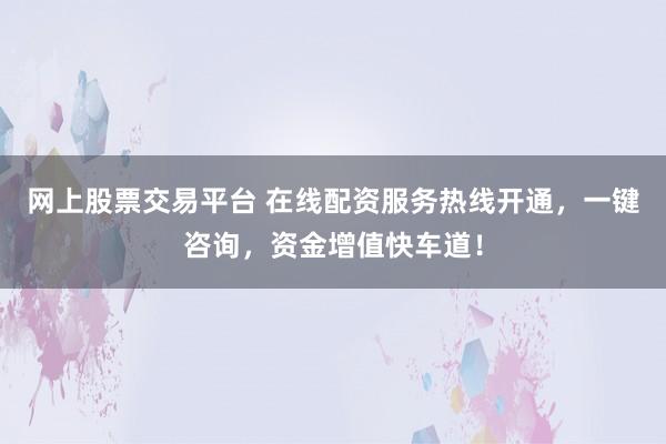 网上股票交易平台 在线配资服务热线开通，一键咨询，资金增值快车道！