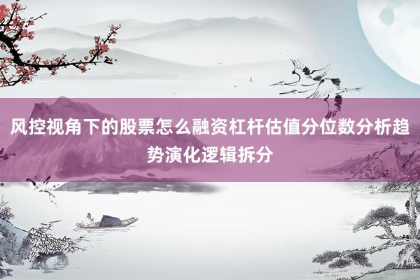 风控视角下的股票怎么融资杠杆估值分位数分析趋势演化逻辑拆分