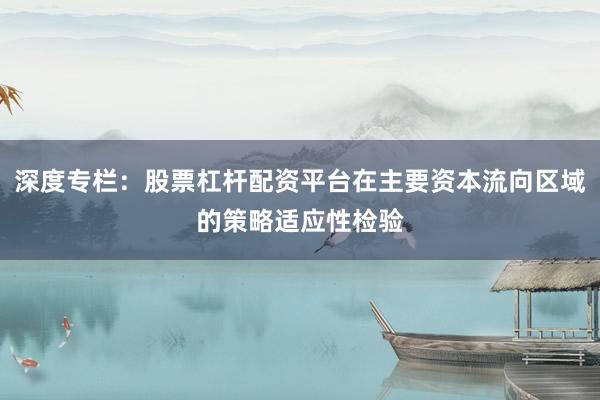 深度专栏：股票杠杆配资平台在主要资本流向区域的策略适应性检验