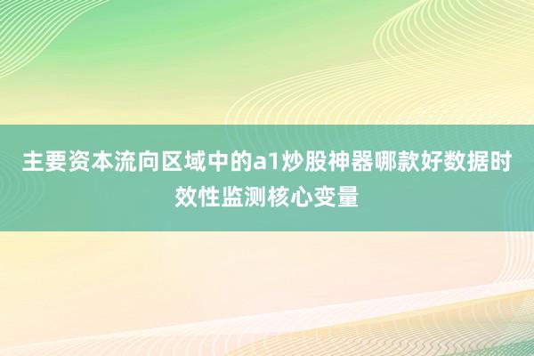 主要资本流向区域中的a1炒股神器哪款好数据时效性监测核心变量