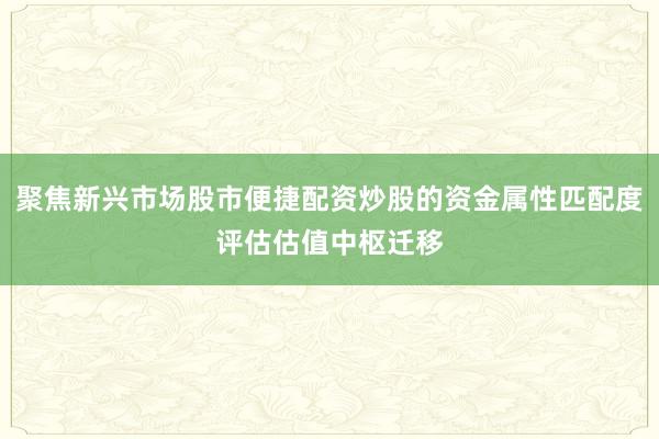 聚焦新兴市场股市便捷配资炒股的资金属性匹配度评估估值中枢迁移