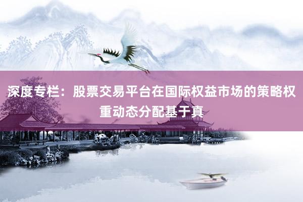 深度专栏：股票交易平台在国际权益市场的策略权重动态分配基于真