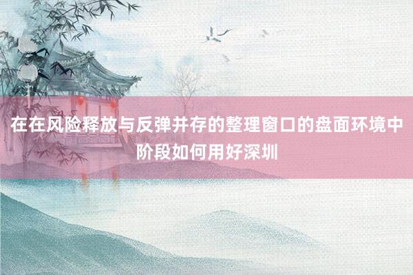 在在风险释放与反弹并存的整理窗口的盘面环境中阶段如何用好深圳