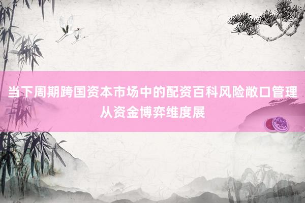 当下周期跨国资本市场中的配资百科风险敞口管理从资金博弈维度展